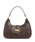 Just Cavalli Iconic Snakes Braided Shoulder bag black coffee