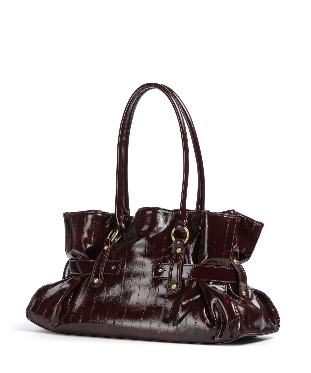 Just Cavalli Iconic Snakes Bow Tote bag cordovan