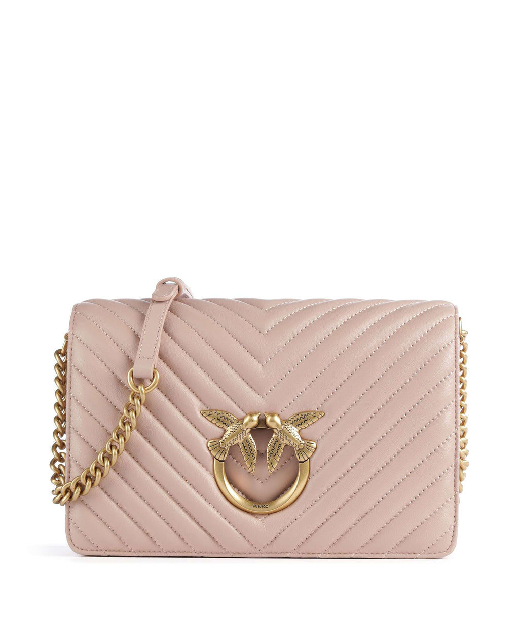 Pinko Love Click Classic Crossbody bag cipria
