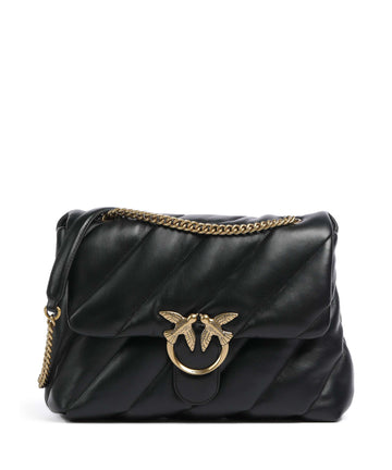 Pinko Love Puff Big Bolso de hombro nero/antique gold