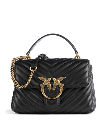 Pinko Love Lady Puff Mini Bolso de mano nero/antique gold