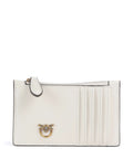 Pinko Airone Credit card holder bianco seta/antique gold
