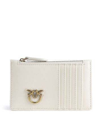 Pinko Airone Tarjetero bianco seta/antique gold