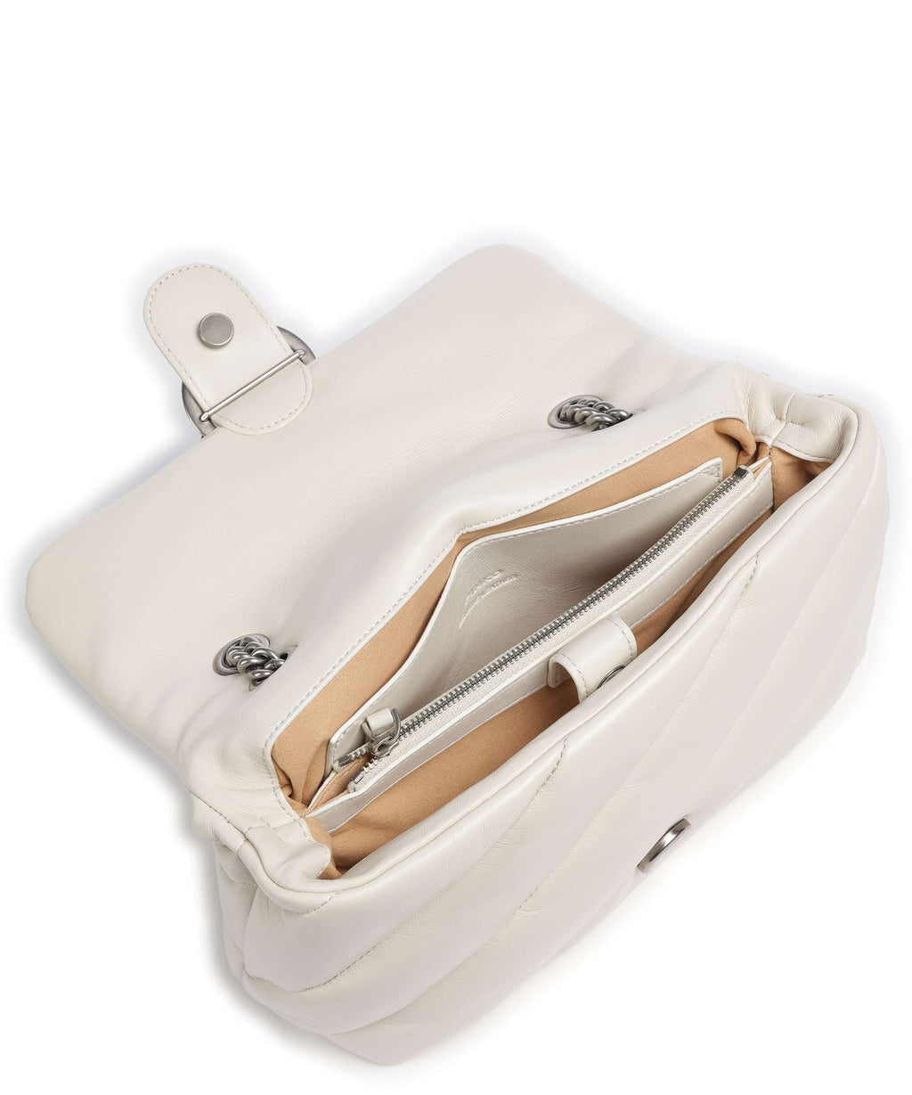 Pinko Love Puff Classic Shoulder bag bianco seta/old silver