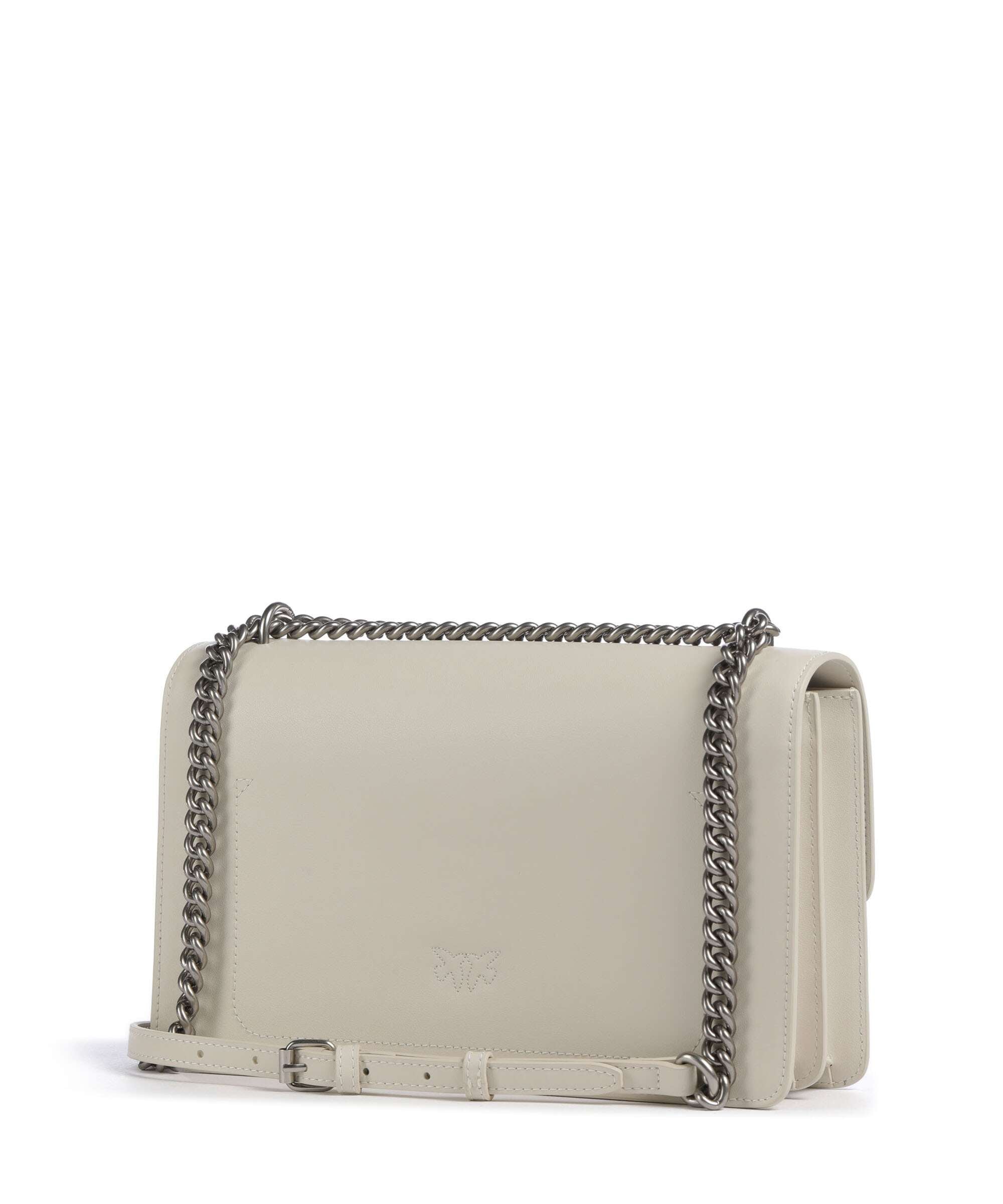 Pinko Love One Classic Shoulder bag bianco seta/old silver