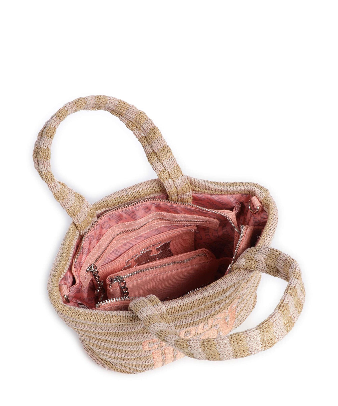 Juicy Couture Nora Straw S Handbag peach pink