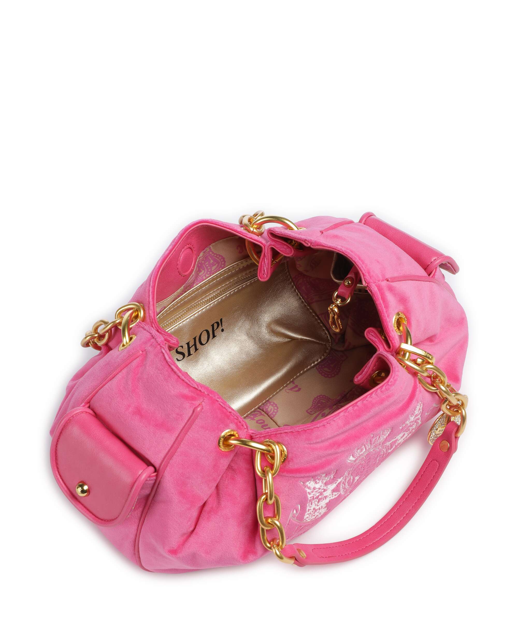 Juicy Couture Daydreamer Classic Crest M Hobo bag pink yarrow