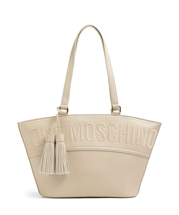 Love Moschino Item Cabas Bolsa shopping beige