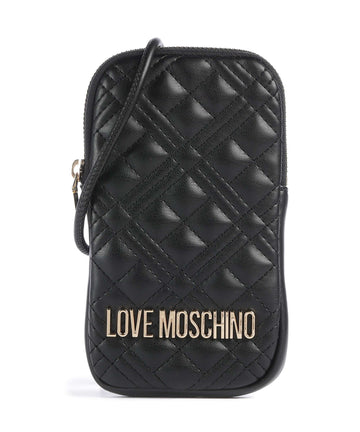 Love Moschino Quilted Bolsa para móvil nero