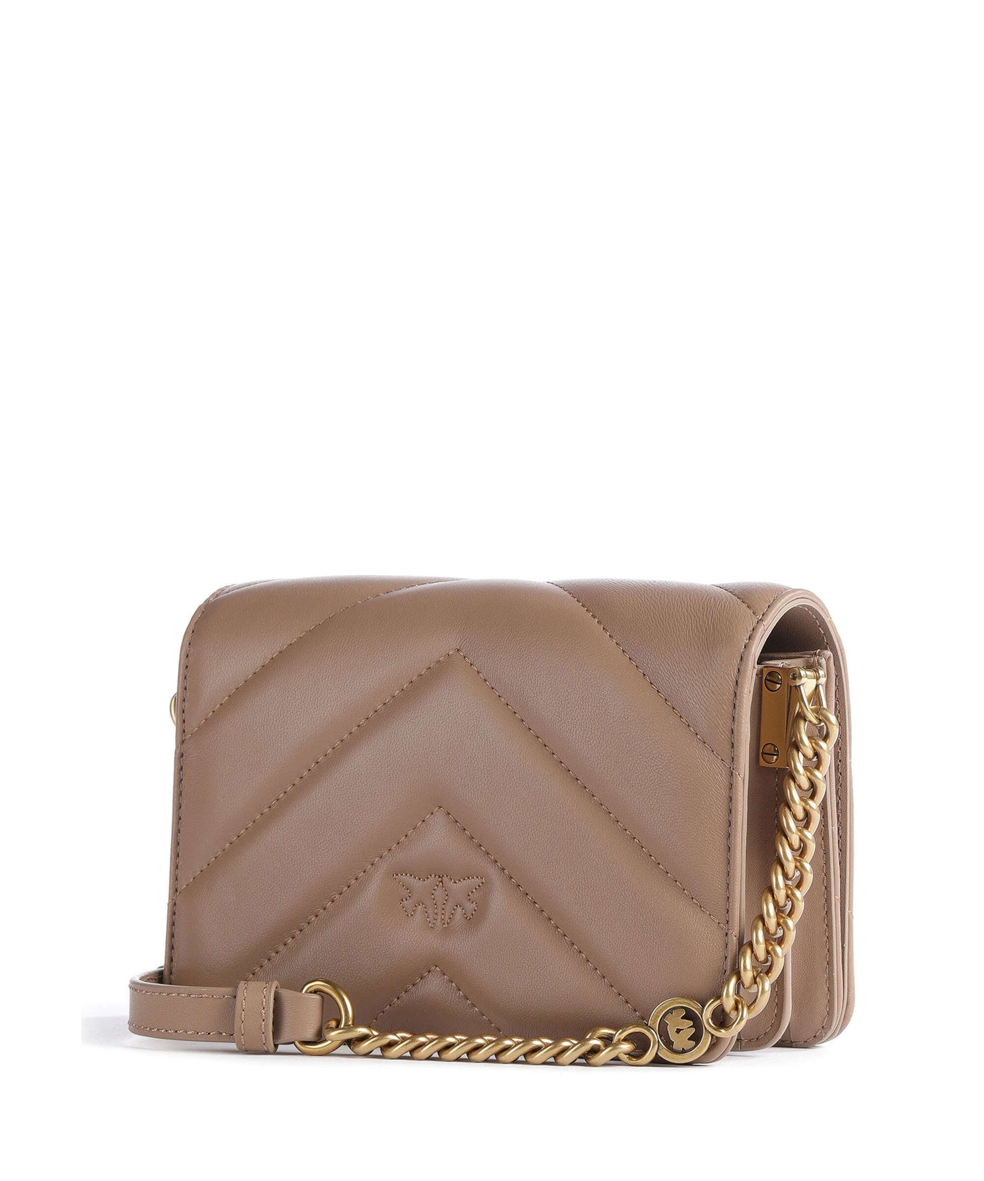 Pinko Love Click Mini Crossbody bag biscotto zenzero/antique gold