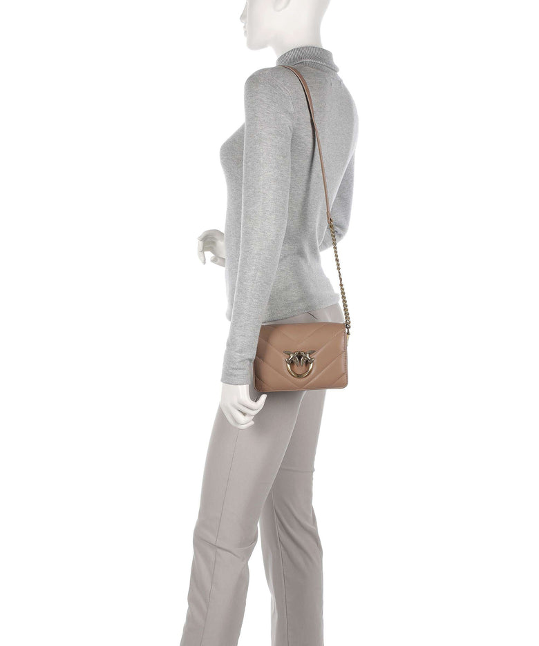 Pinko Love Click Mini Crossbody bag biscotto zenzero/antique gold