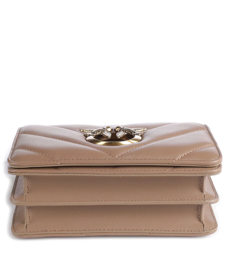 Pinko Love Click Mini Crossbody bag biscotto zenzero/antique gold