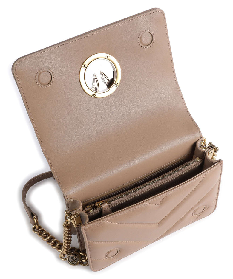 Pinko Love Click Mini Crossbody bag biscotto zenzero/antique gold