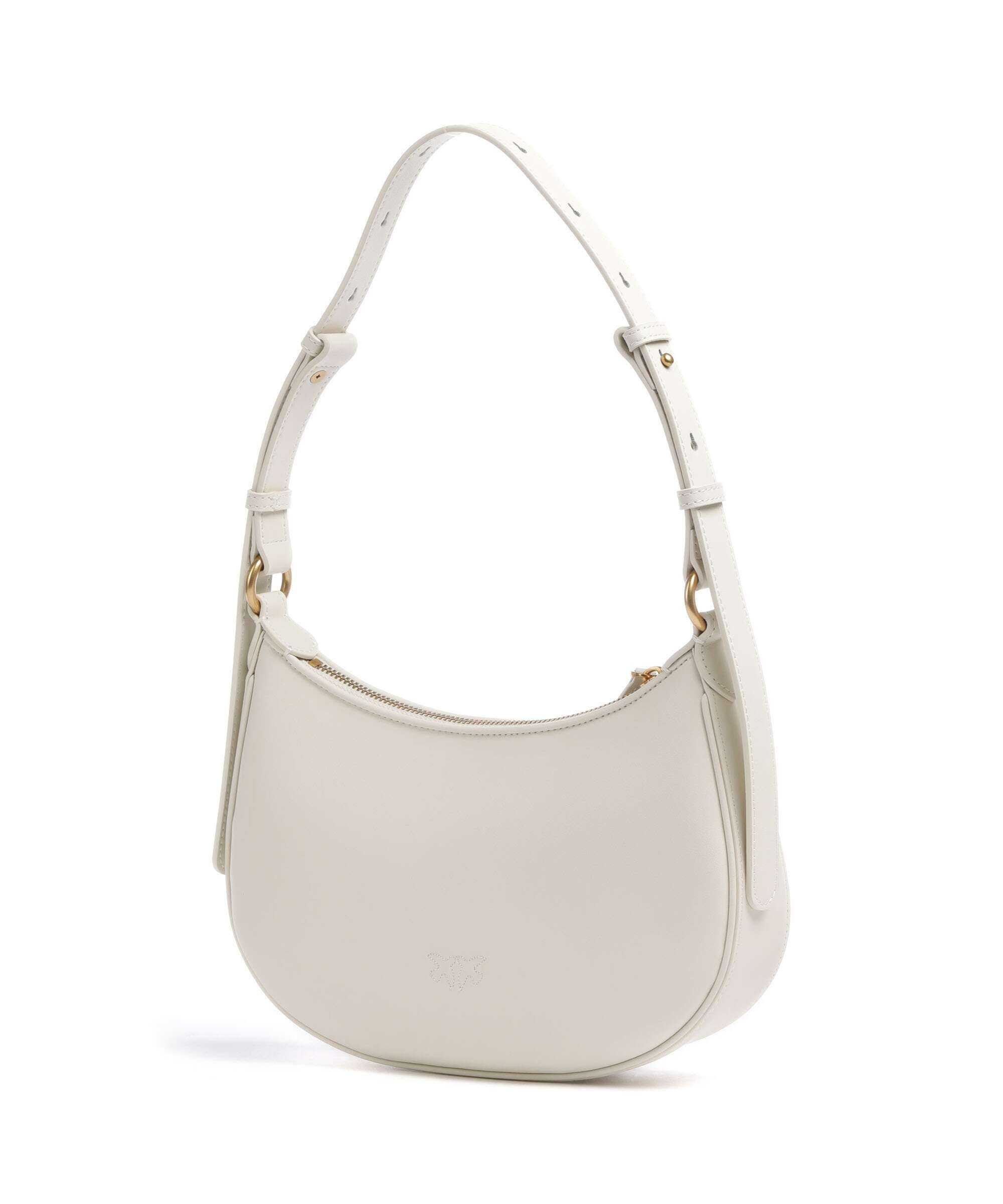 Pinko Half Moon Mini Shoulder bag bianco seta/antique gold