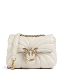 Pinko Love Puff Mini Bolso de hombro bianco seta/antique gold