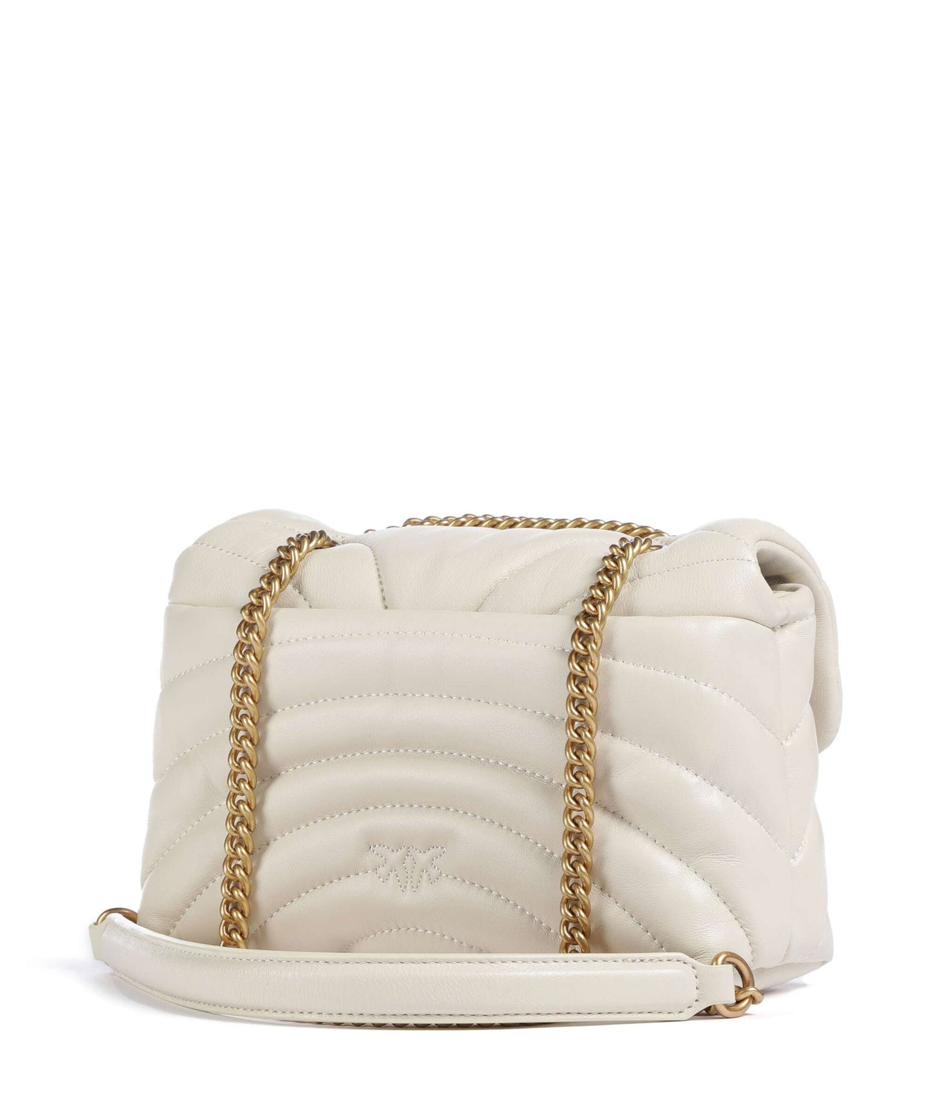 Pinko Love Puff Mini Shoulder bag bianco seta/antique gold