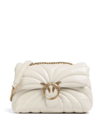 Pinko Love Puff Classic Bolso de hombro bianco seta/antique gold
