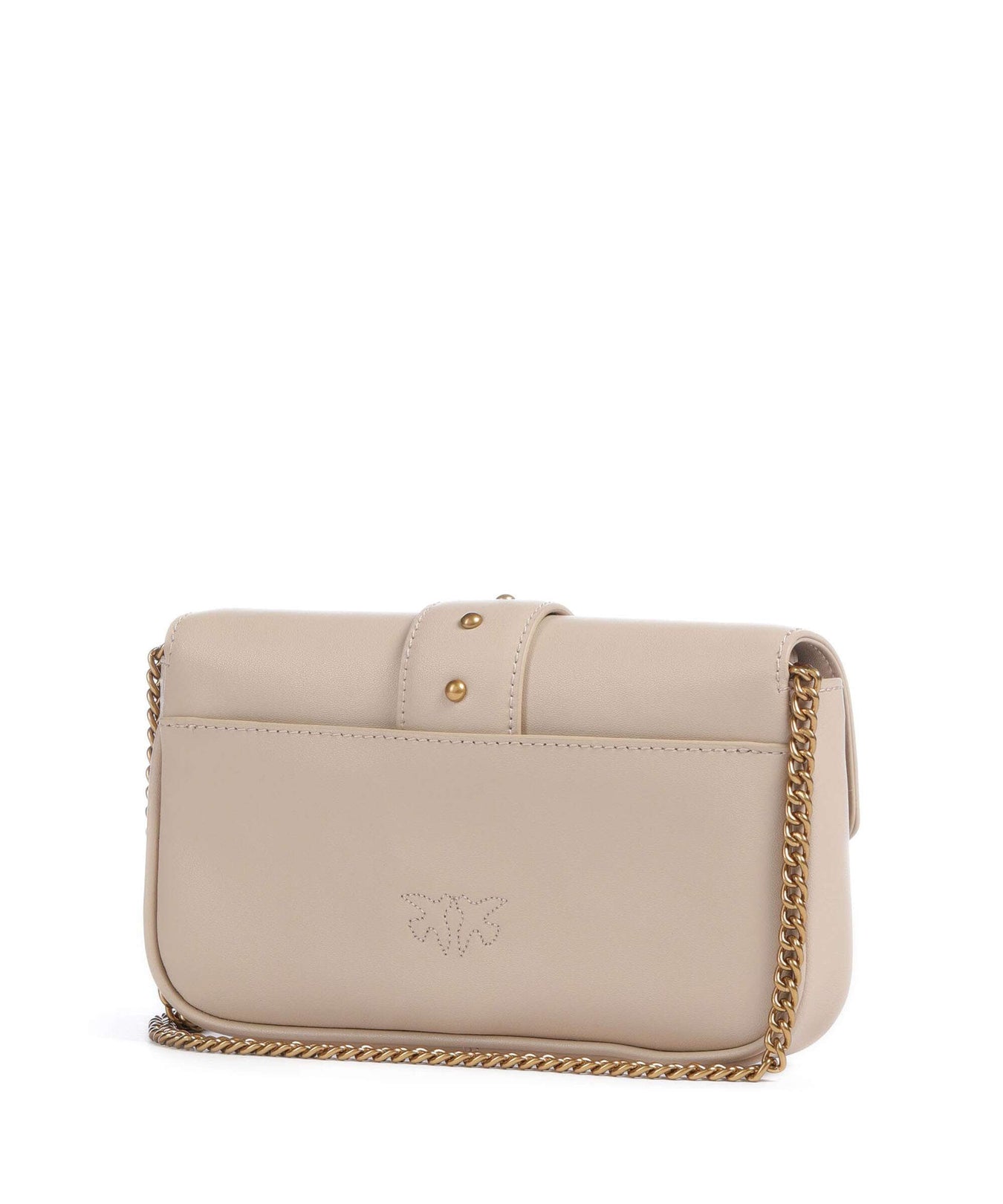 Pinko Love One Pocket Wallet beige/grigio fumo/antique gold