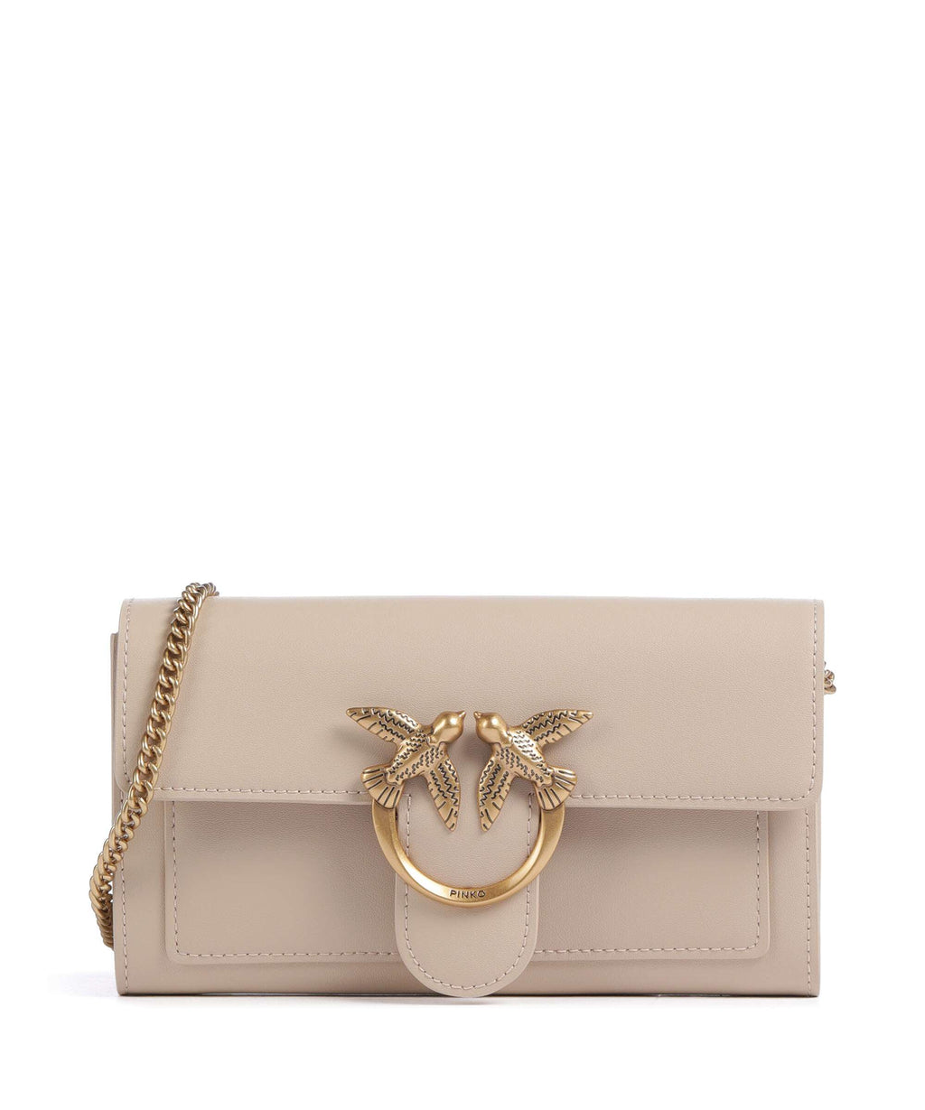 Pinko Love One Wallet beige/grigio fumo/antique gold