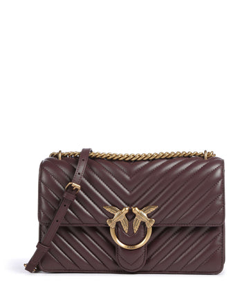 Pinko Love One Classic Bolso de hombro cioccolato amaro/antique gold