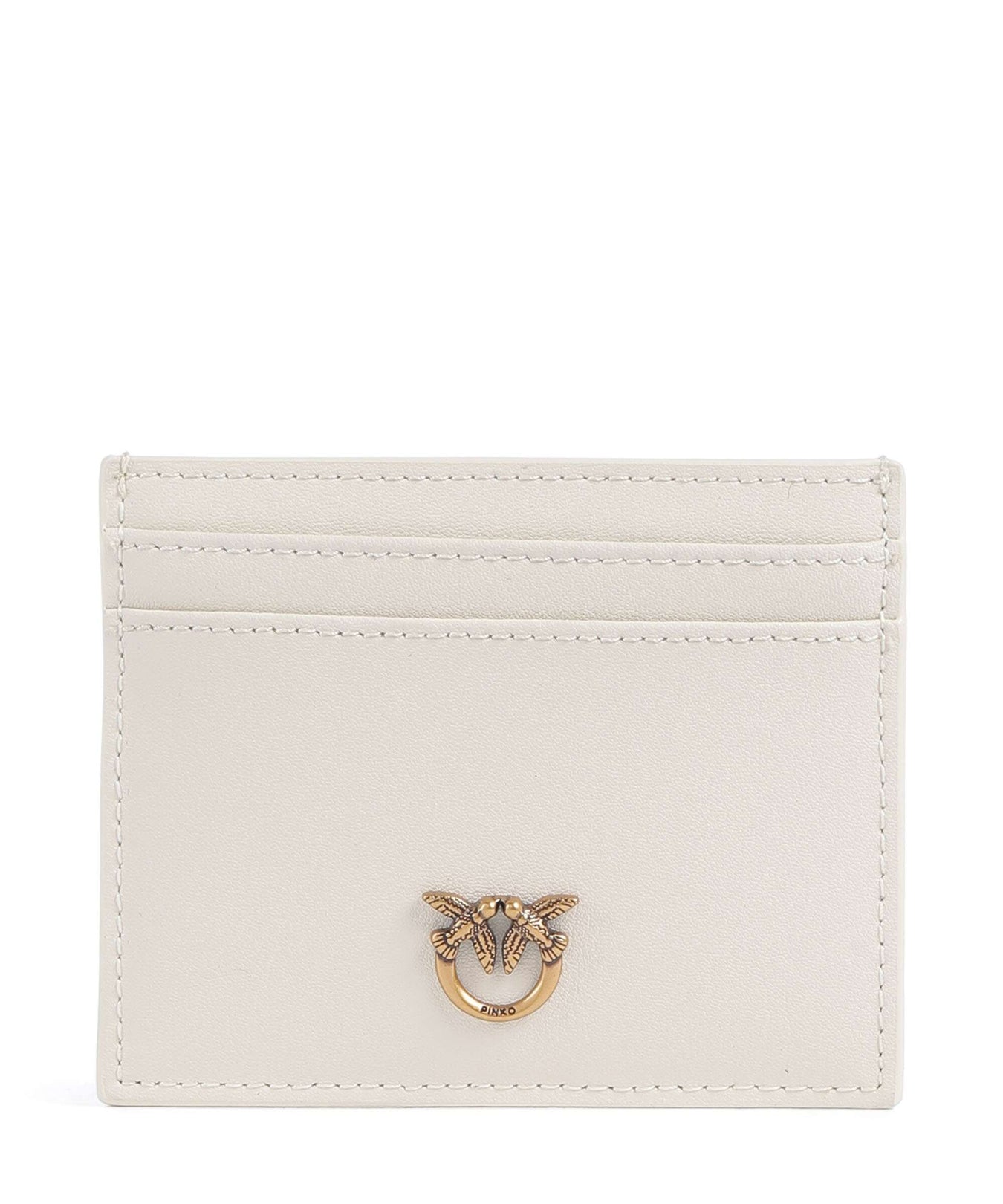 Pinko Credit card holder bianco seta/antique gold