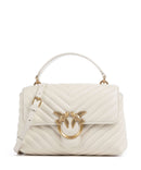 Pinko Love Lady Puff Mini Bolso de mano bianco seta/antique gold