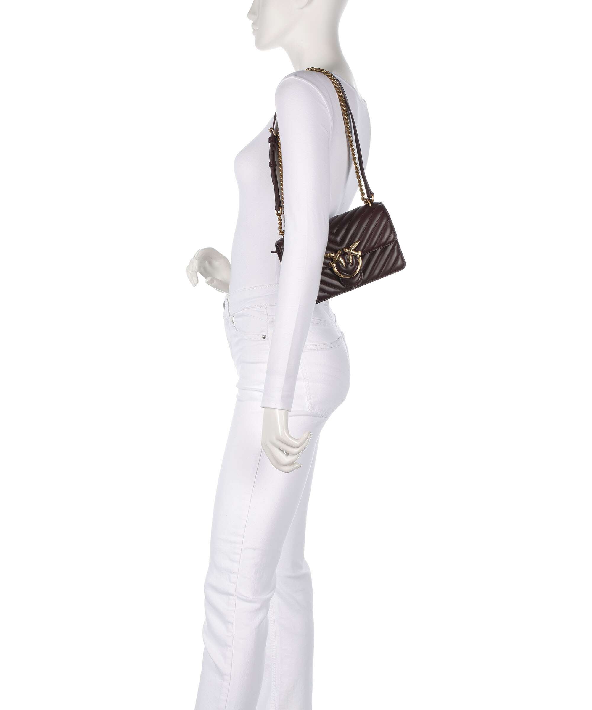 Pinko Love One Mini Shoulder bag uva di catawba/antique gold