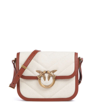 Pinko Love Box Mini Bandolera beige/marrone/antique gold