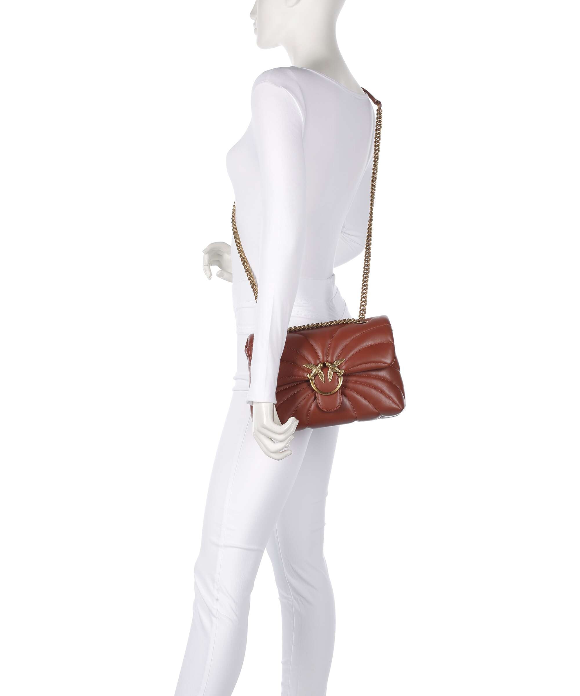 Pinko Love Puff Classic Shoulder bag arabo/antique gold