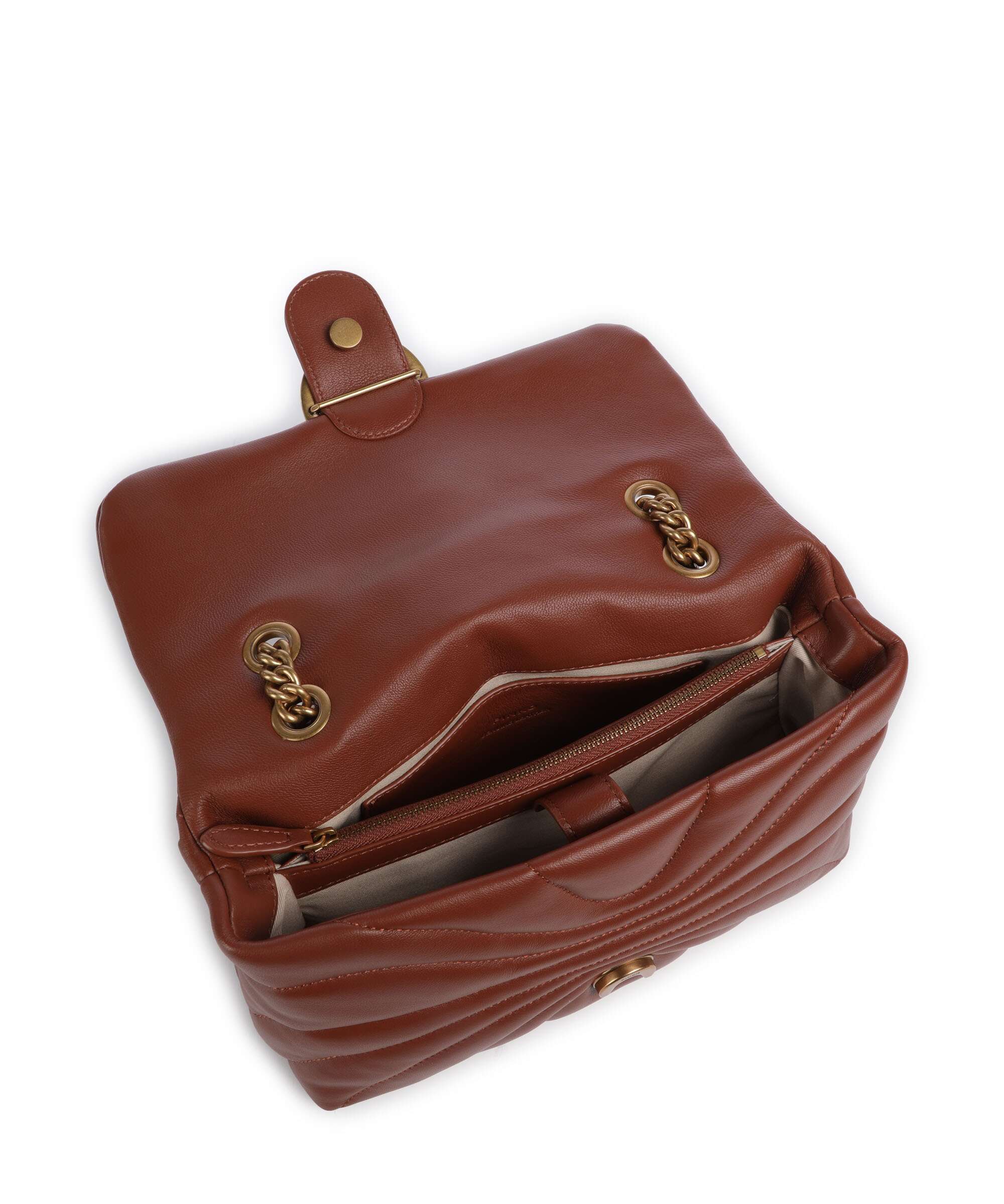Pinko Love Puff Classic Shoulder bag arabo/antique gold