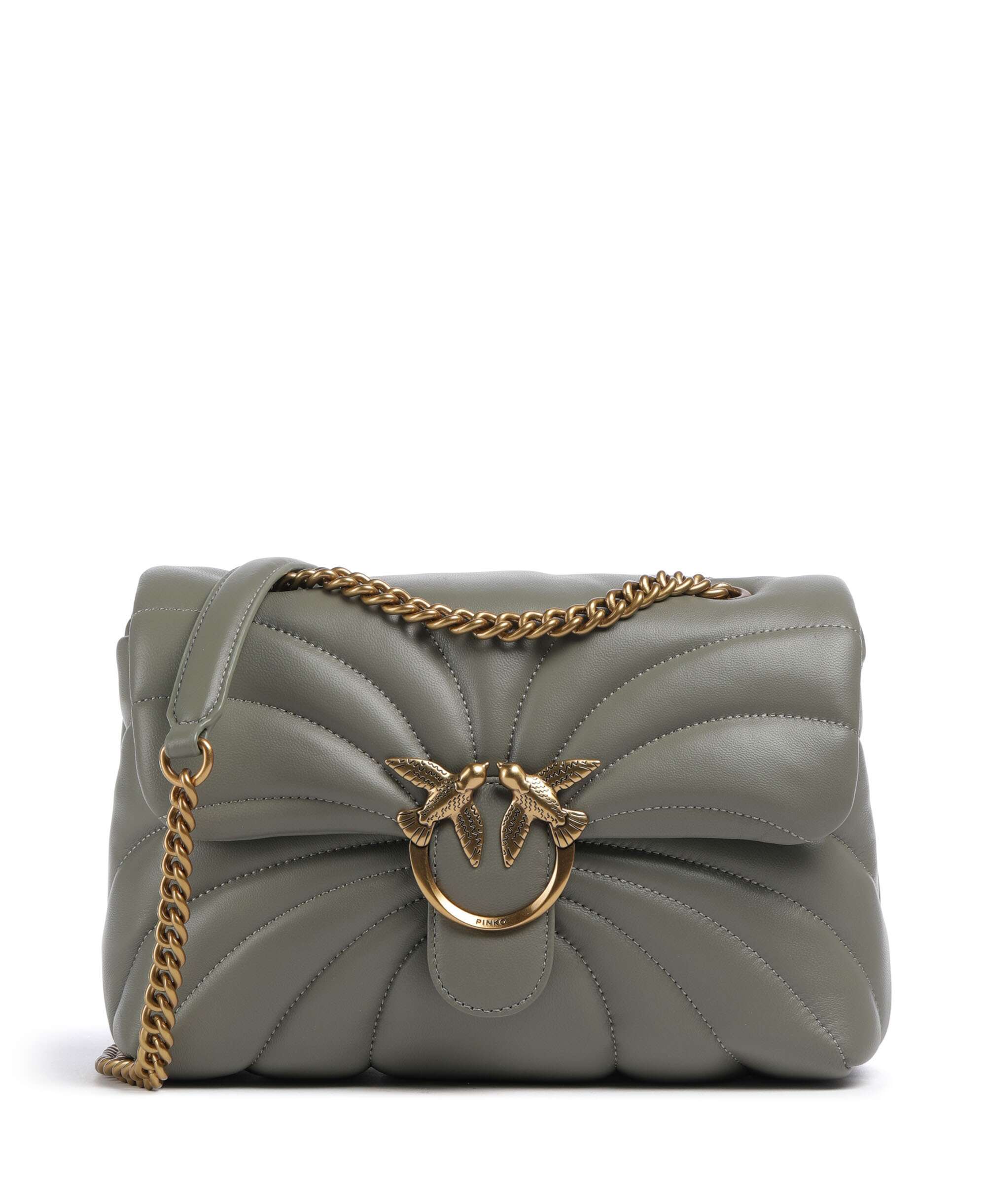 Pinko Love Puff Classic Shoulder bag verde vertiver/antique gold