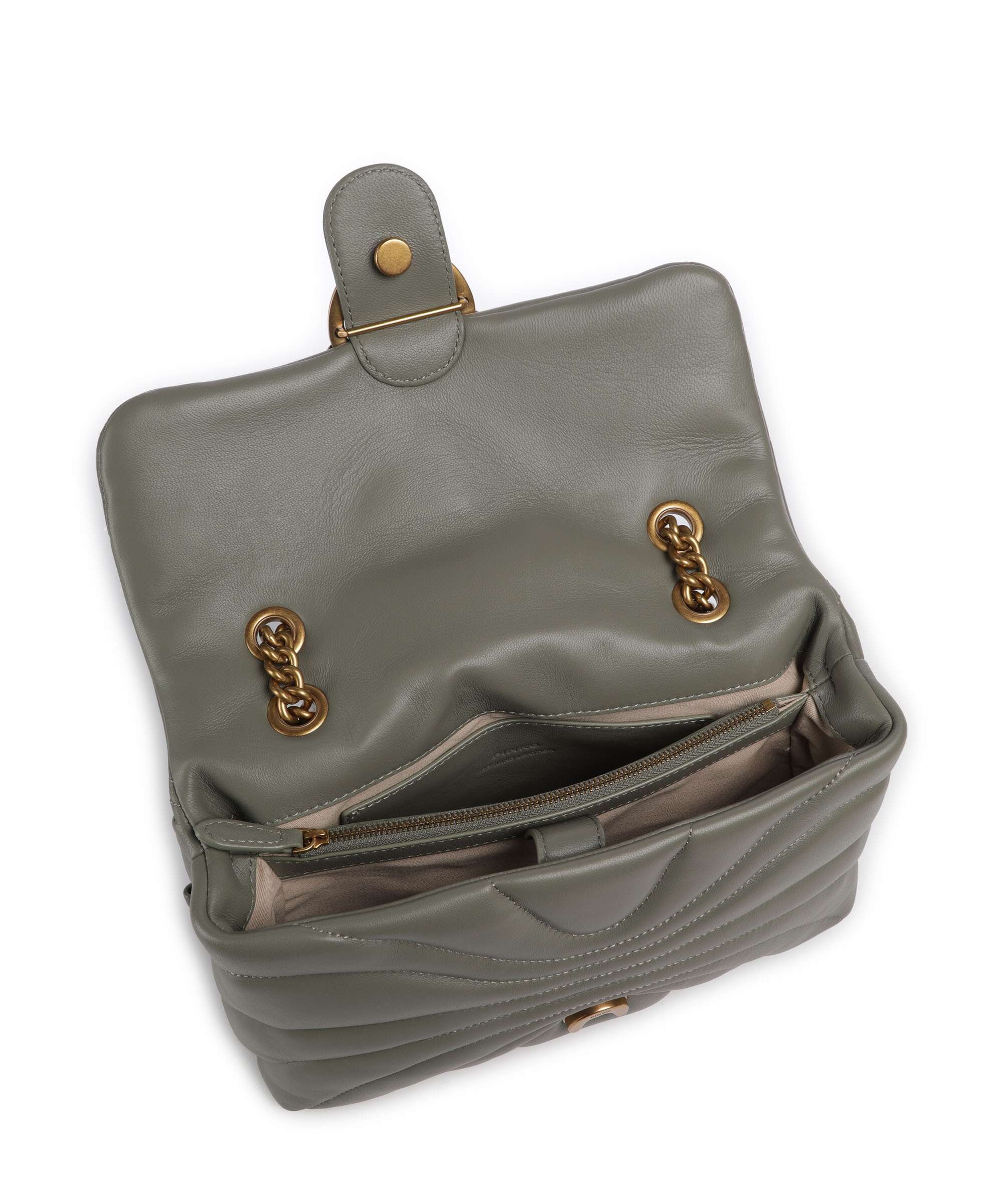 Pinko Love Puff Classic Shoulder bag verde vertiver/antique gold
