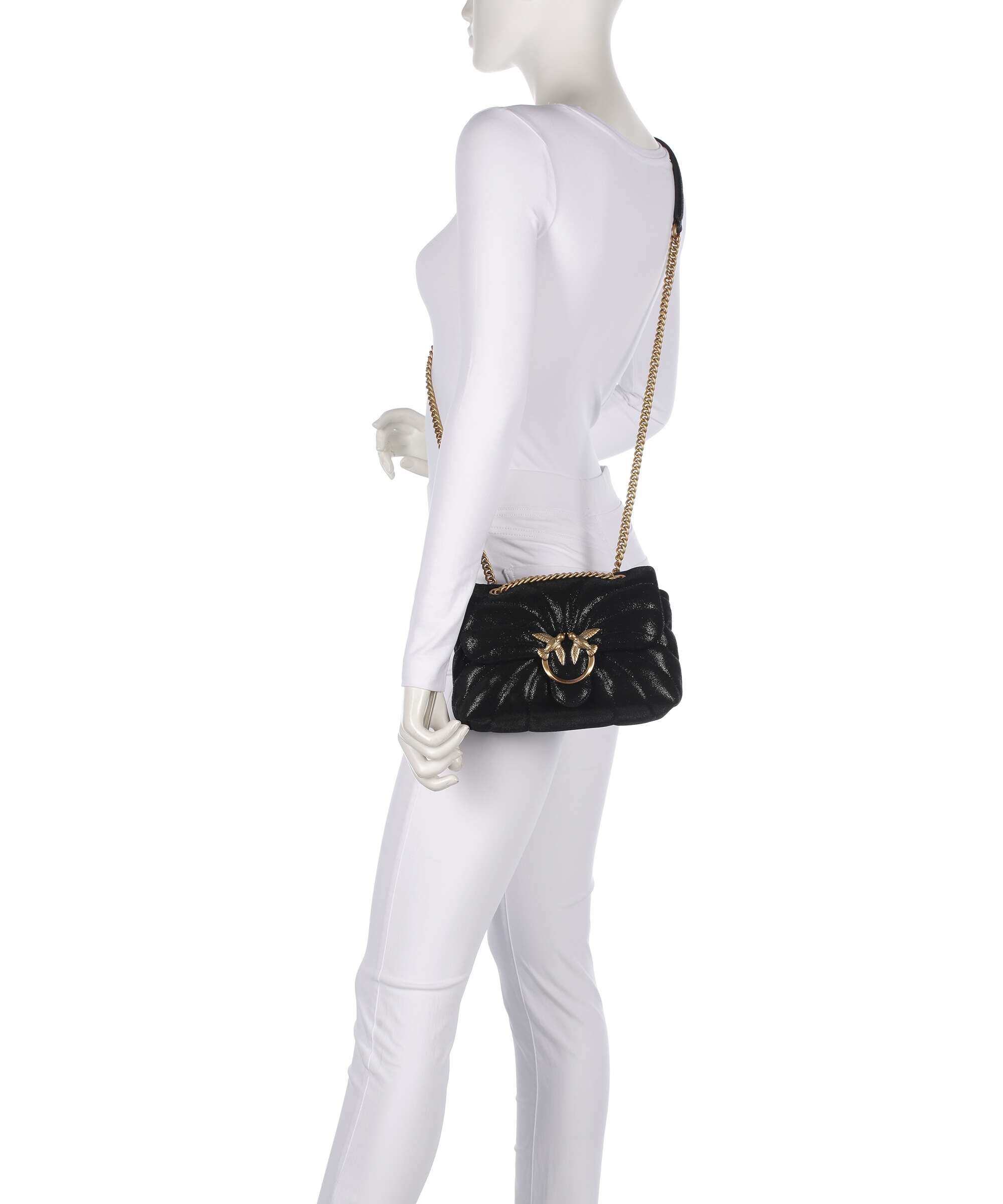 Pinko Love Puff Mini Shoulder bag oro/nero/antique gold