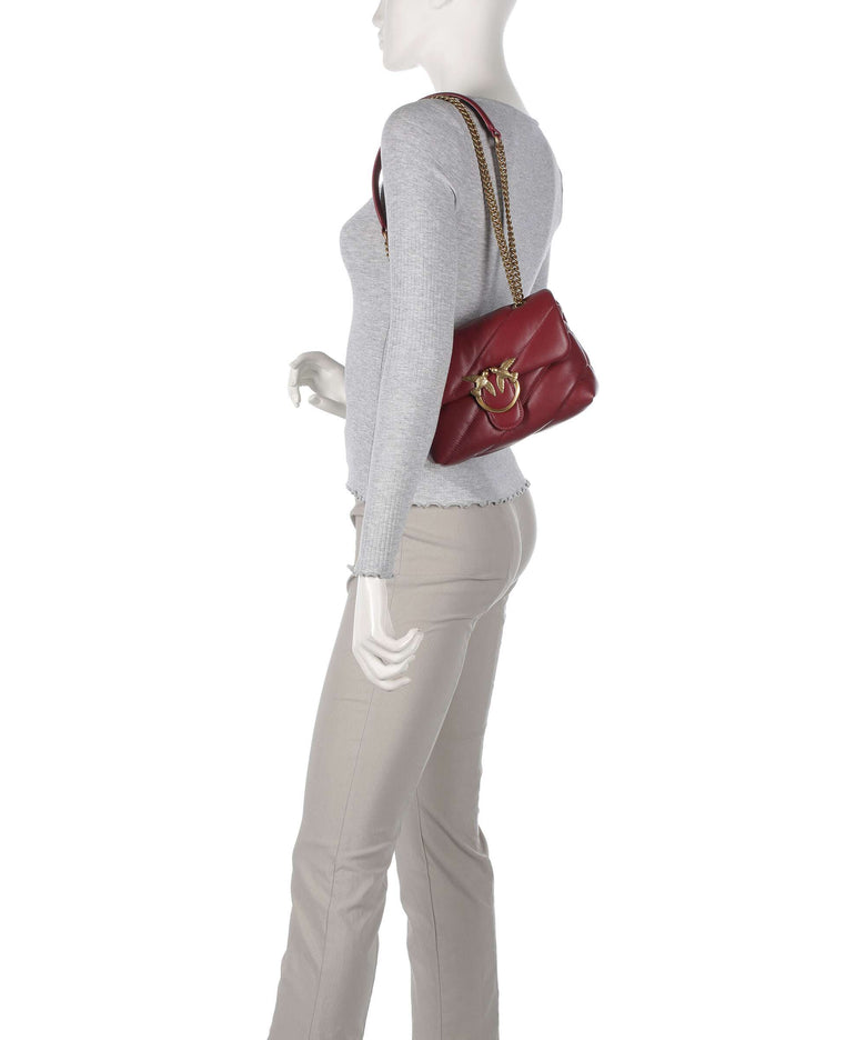 Pinko Love Puff Mini Shoulder bag bordeaux merlot/antique gold