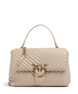 Pinko Love Lady Puff Big Bolso de mano beige/grigio fumo/antique gold