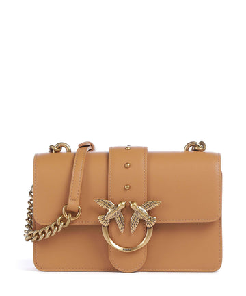 Pinko Love One Mini Bandolera torrone/antique gold