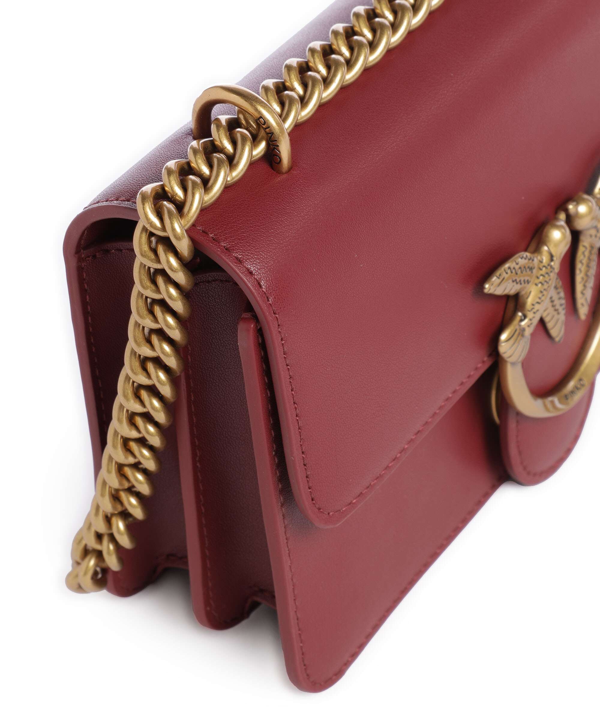 Pinko Love One Mini Shoulder bag bordeaux merlot/antique gold