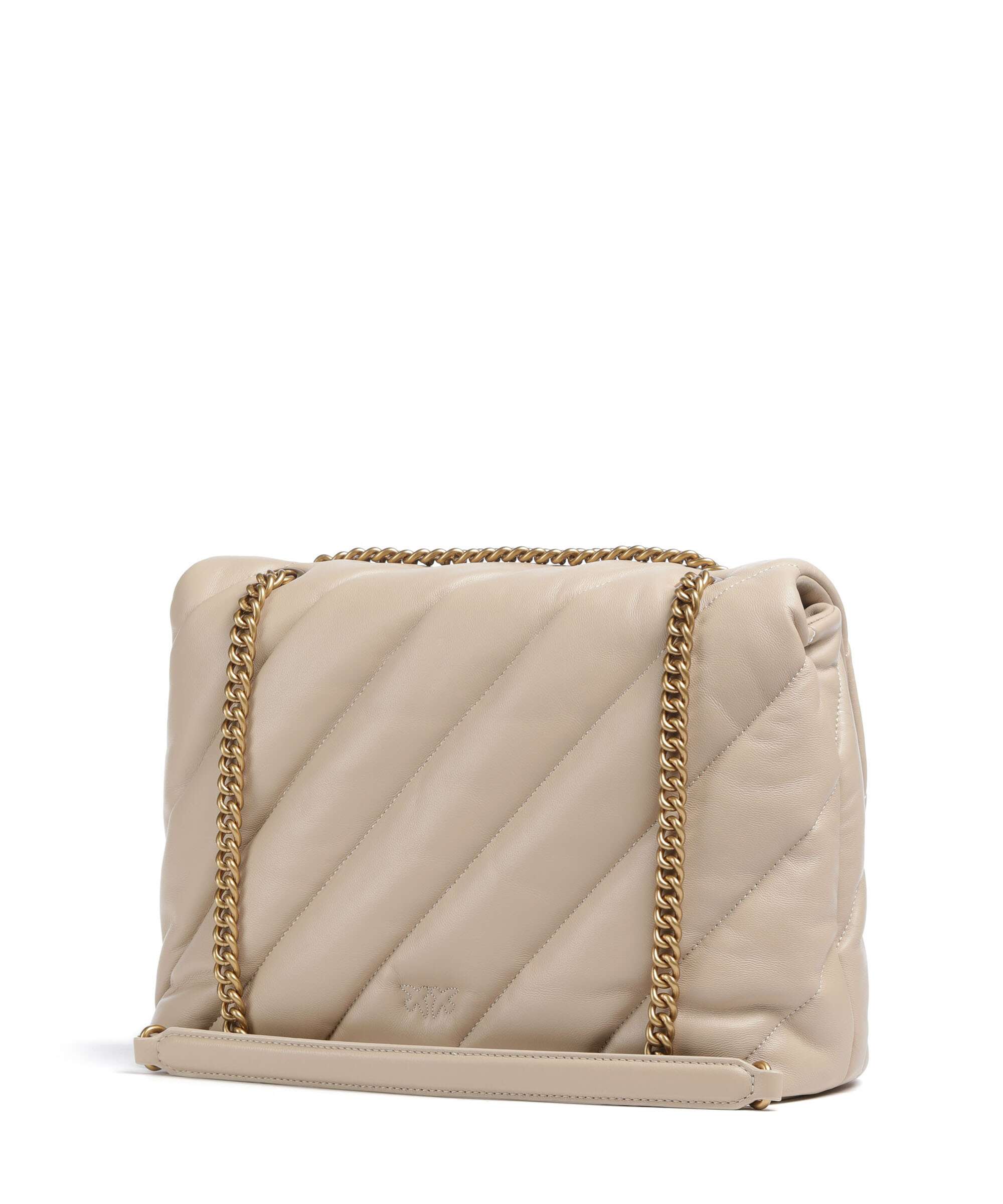 Pinko Love Puff Big Shoulder bag beige/grigio fumo/antique gold