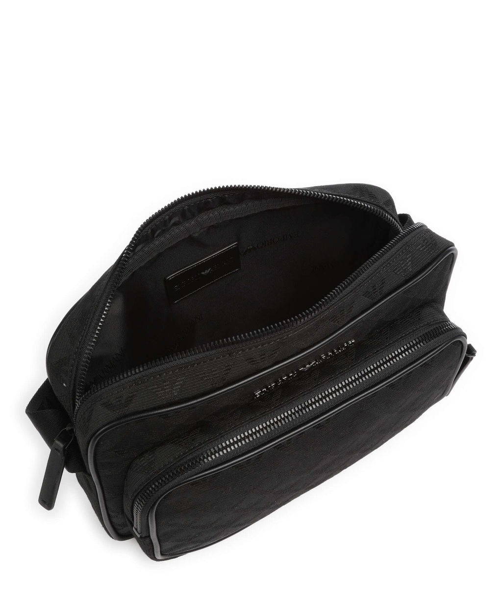 Emporio Armani Omnia Jacquard Crossbody bag black