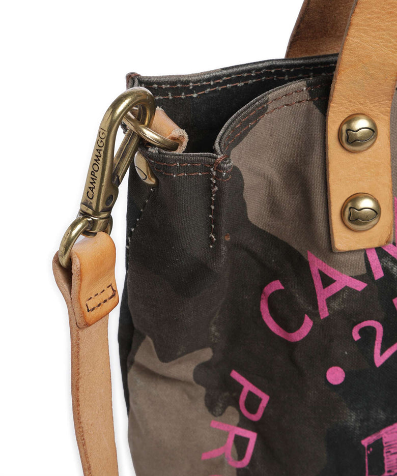 Campomaggi Tote bag camouflage/naturale/fuxia