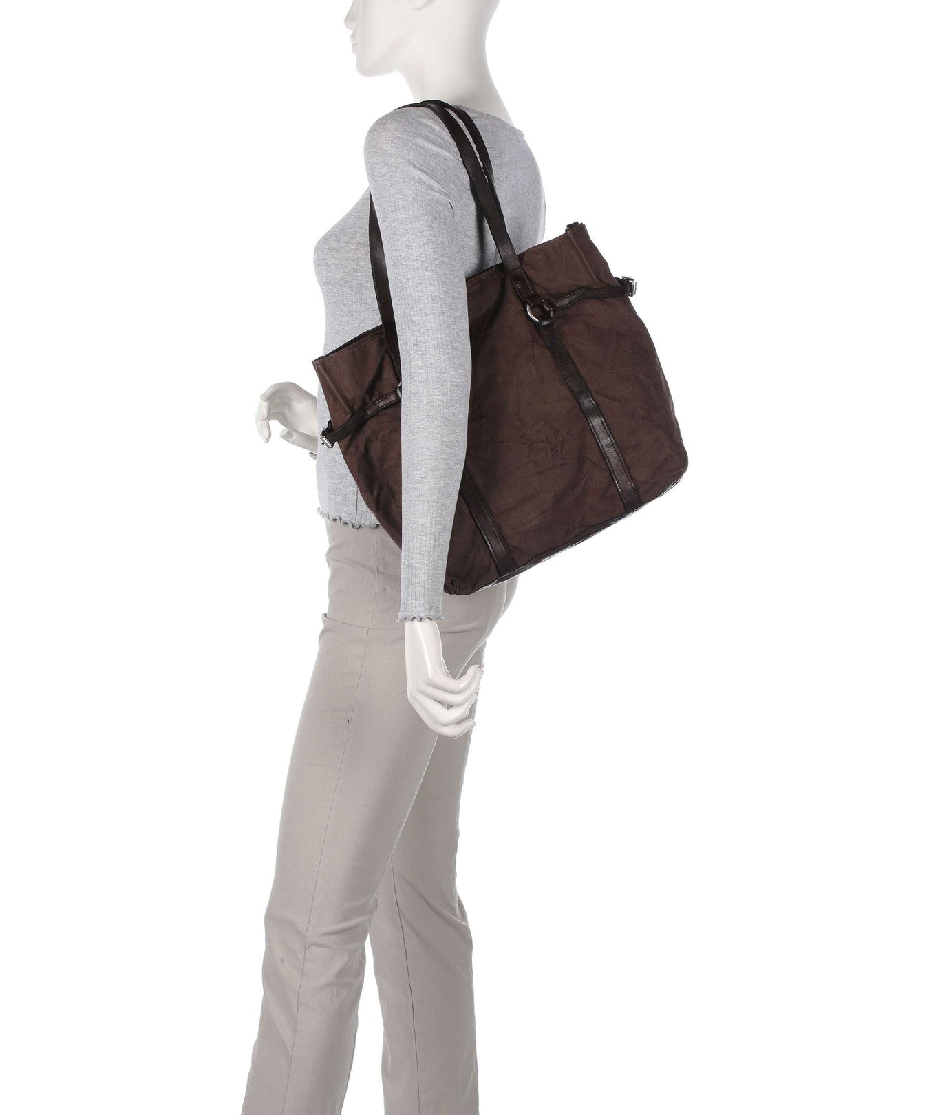 Campomaggi Tote bag verde militare/moro