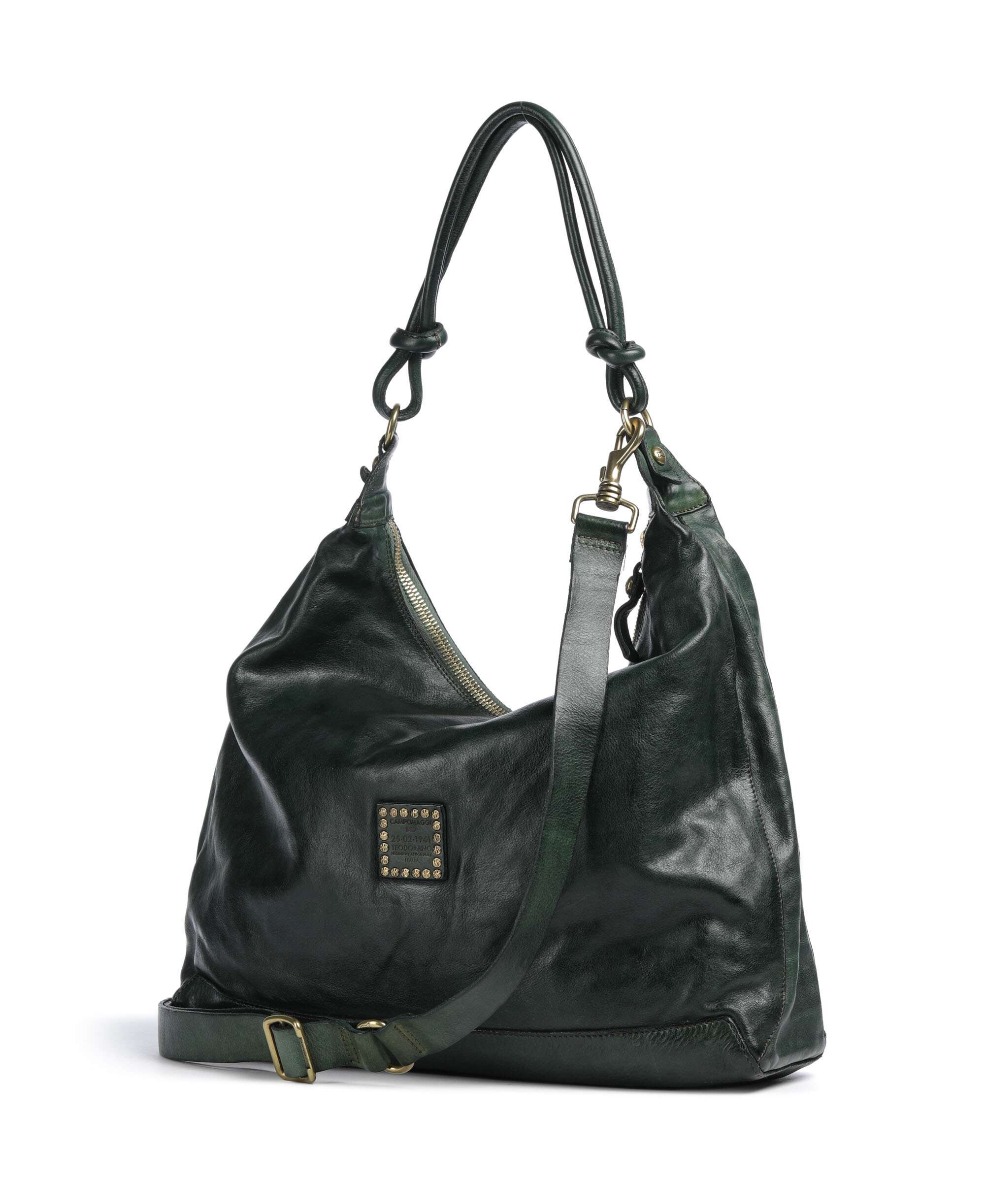 Campomaggi Hobo bag green bottle