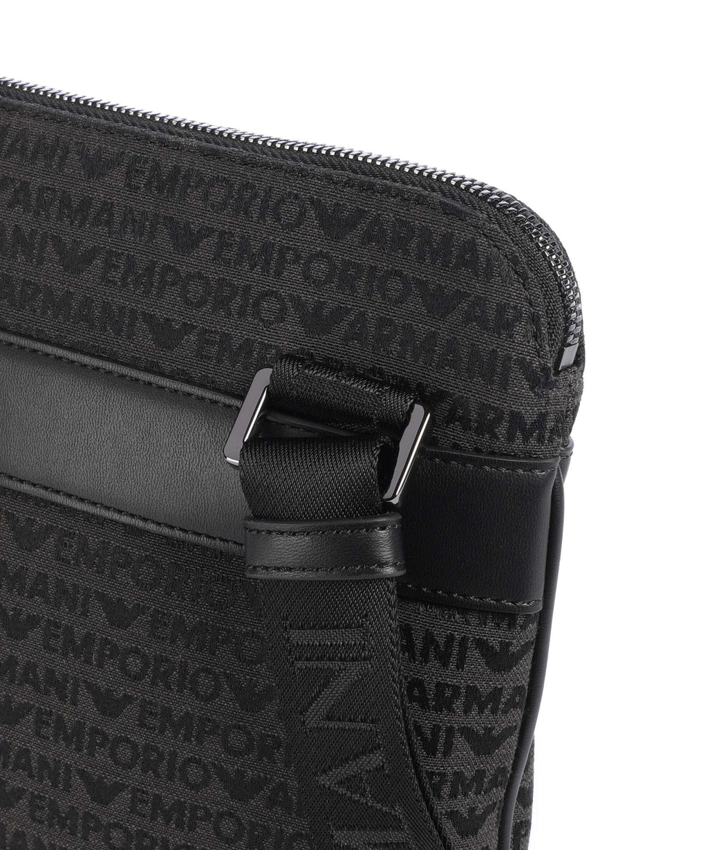 Emporio Armani Logo Jacquard Crossbody bag bristol black