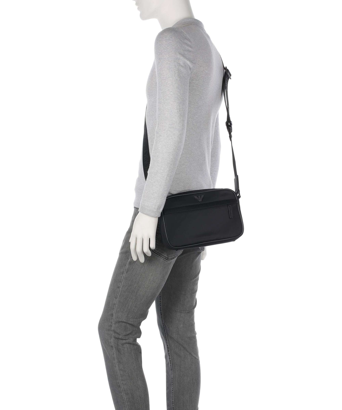 Emporio Armani Recycled Nylon Crossbody bag black beauty