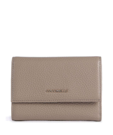 Coccinelle Metallic Soft Monedero warm taupe
