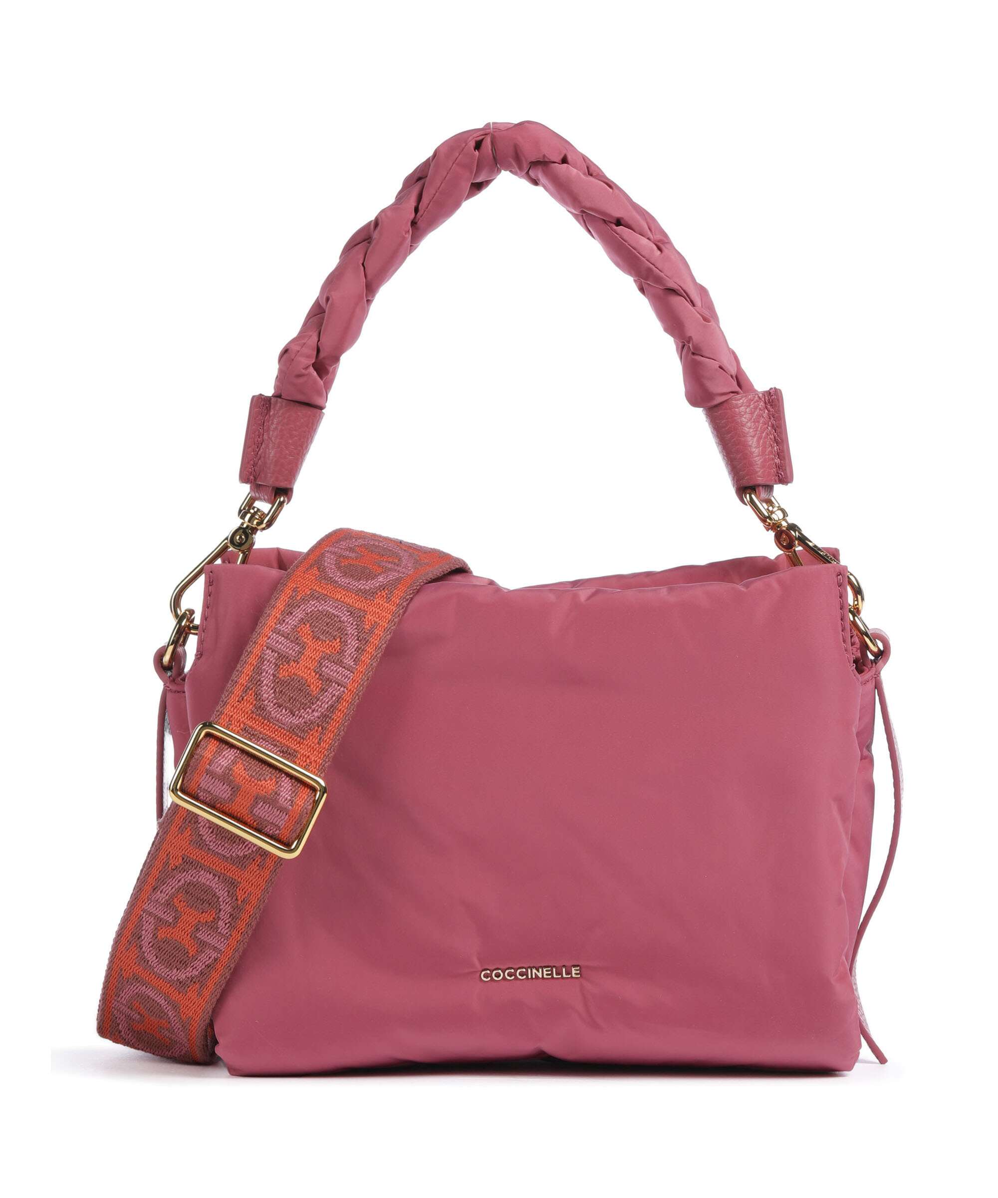 Coccinelle Boheme Puffy Nylon Handbag rosewood