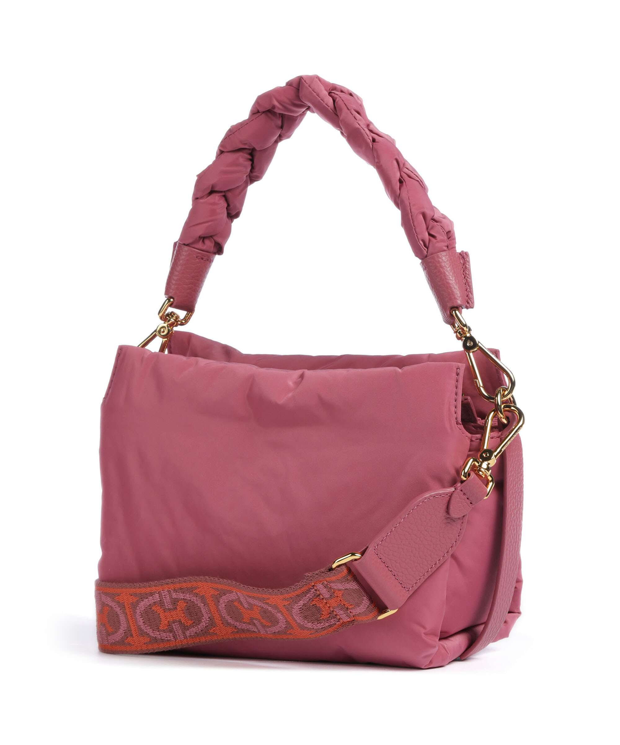 Coccinelle Boheme Puffy Nylon Handbag rosewood