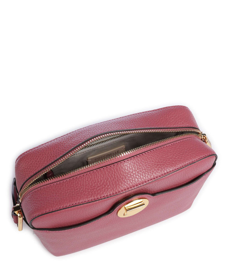Coccinelle Liya Signature Crossbody bag rosewood