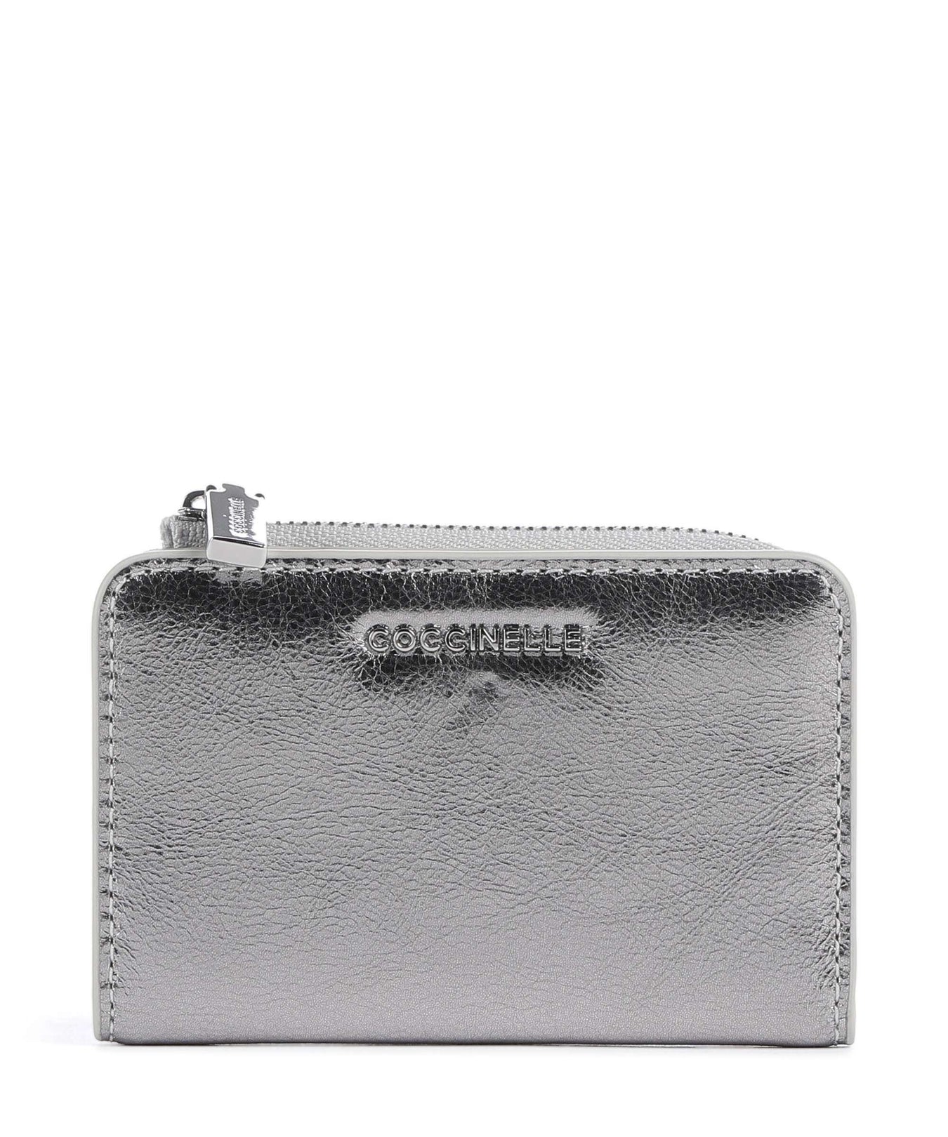 Coccinelle Metallic Smooth Metal Wallet silver
