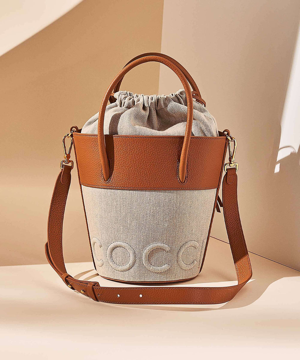 Coccinelle Myrtha Canvas Bucket bag natural/cuir